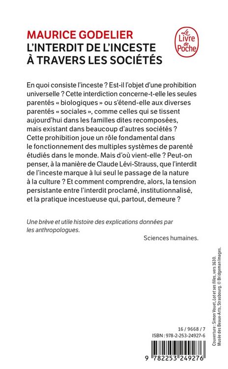 Produktbild: L'interdit de l'inceste &agrave; travers les soci&eacute;t&eacute;s