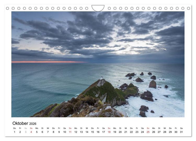 Produktbild: Neuseeland - ein Naturparadies (Wandkalender 2026 DIN A4 quer), CALVENDO Monatskalender