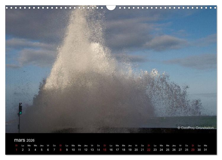 Produktbild: GRANDES MAR&Eacute;ES &Agrave; SAINT-MALO (Calendrier mural 2026 DIN A3 vertical), CALVENDO calendrier mensuel
