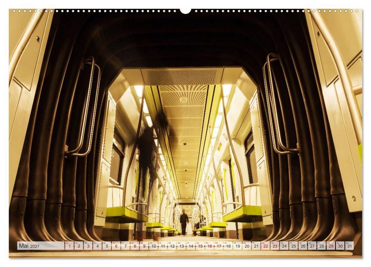 Produktbild: U-Bahn - Szenen an U-Bahnstationen in Europa und New York (hochwertiger Premium Wandkalender 2027 DIN A2 quer), Kunstdruck in Hochglanz
