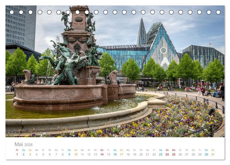 Produktbild: Leipzig - Spaziergang durch Epochen (Tischkalender 2026 DIN A5 quer), CALVENDO Monatskalender