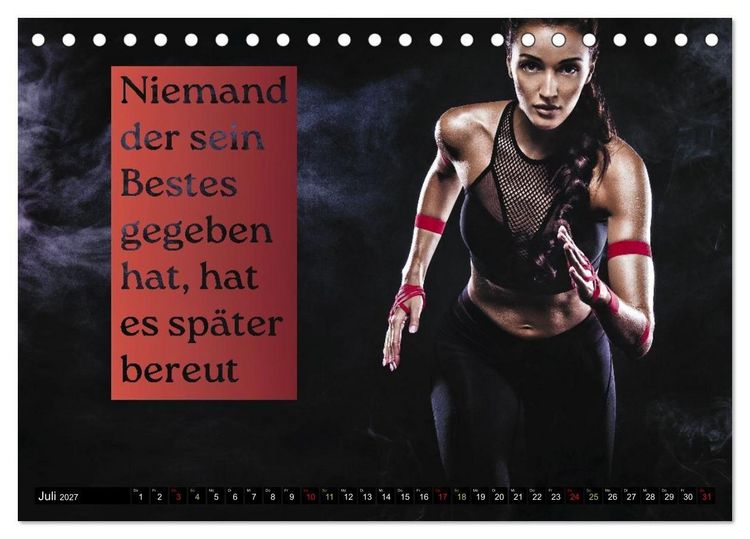 Produktbild: St&auml;rker als gestern &ndash; Sportliche Motivation in Bildern und Spr&uuml;chen (Tischkalender 2027 DIN A5 quer), CALVENDO Monatskalender
