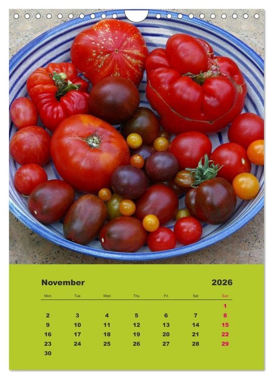 Produktbild: Organic Tomatoes (Wall Calendar 2026 DIN A4 portrait), CALVENDO 12 Month Wall Calendar
