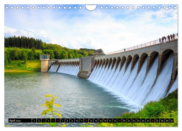 Produktbild: Biggesee und Listertalsperre (Wandkalender 2026 DIN A4 quer), CALVENDO Monatskalender