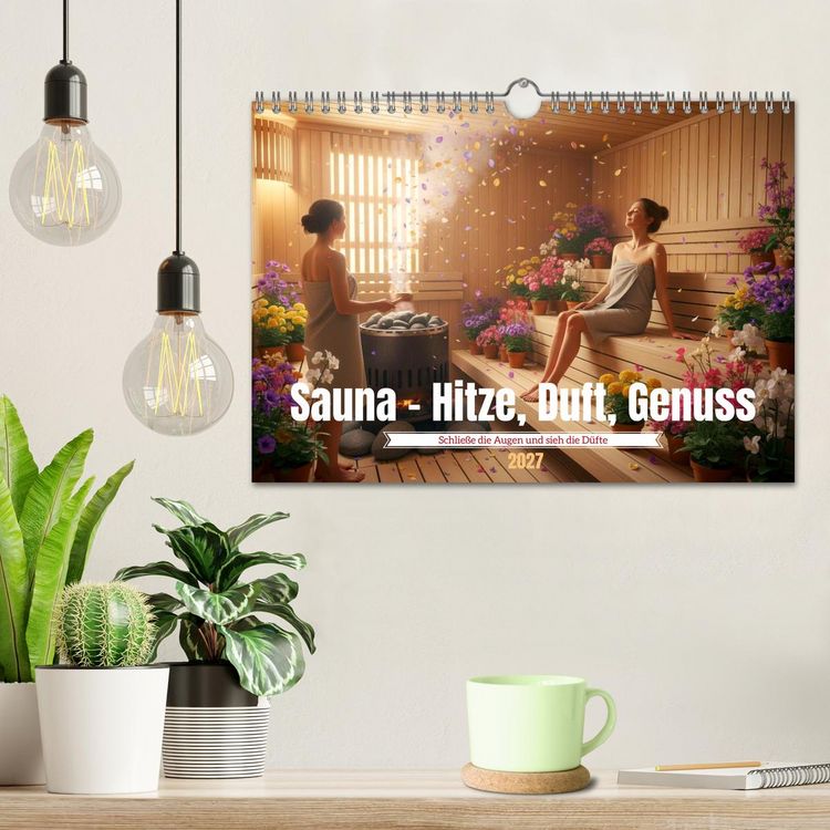 Produktbild: Sauna - Hitze, Duft, Genuss (Wandkalender 2027 DIN A4 quer), CALVENDO Monatskalender