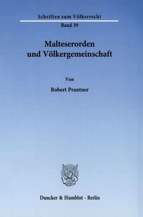 Produktbild: Malteserorden und Völkergemeinschaft.