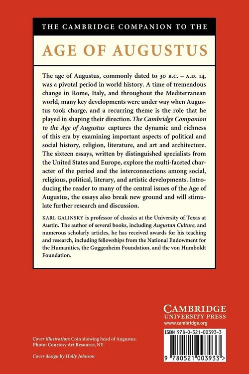 Produktbild: The Cambridge Companion to the Age of Augustus