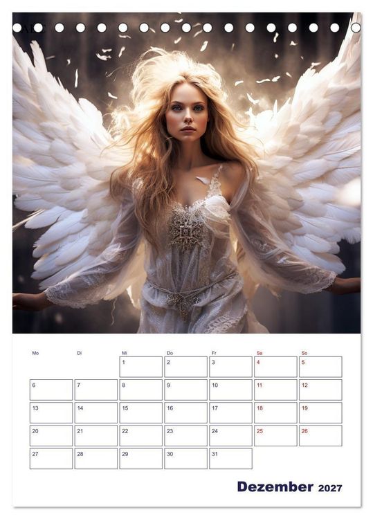 Produktbild: Die reine Sch&ouml;nheit der Engel (Tischkalender 2027 DIN A5 hoch), CALVENDO Monatskalender