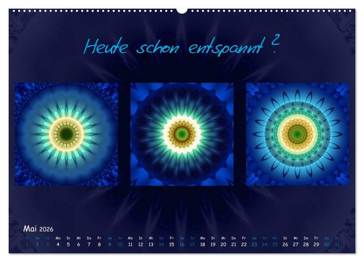 Produktbild: Mandala Trilogien (Wandkalender 2026 DIN A2 quer), CALVENDO Monatskalender