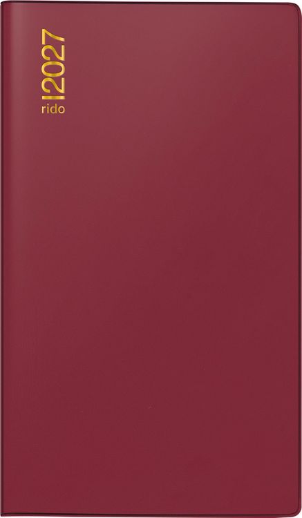 Produktbild: rido/id&eacute; 7040302297 Taschenkalender Mod. TM 12 2027 A6, Kunststoff, bordeaux