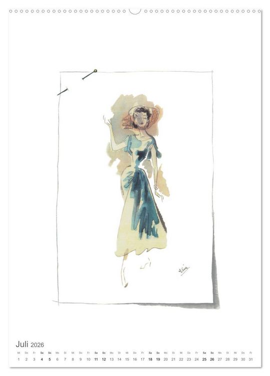 Produktbild: FIGURINEN 2026 - Fashion von 1949 - Originale von Elina Ruffinengo (Wandkalender 2026 DIN A2 hoch), CALVENDO Monatskalender