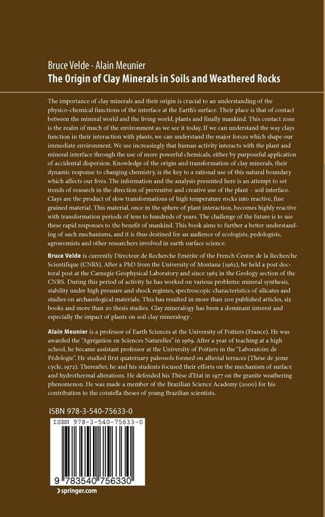 Produktbild: The Origin of Clay Minerals in Soils and Weathered Rocks
