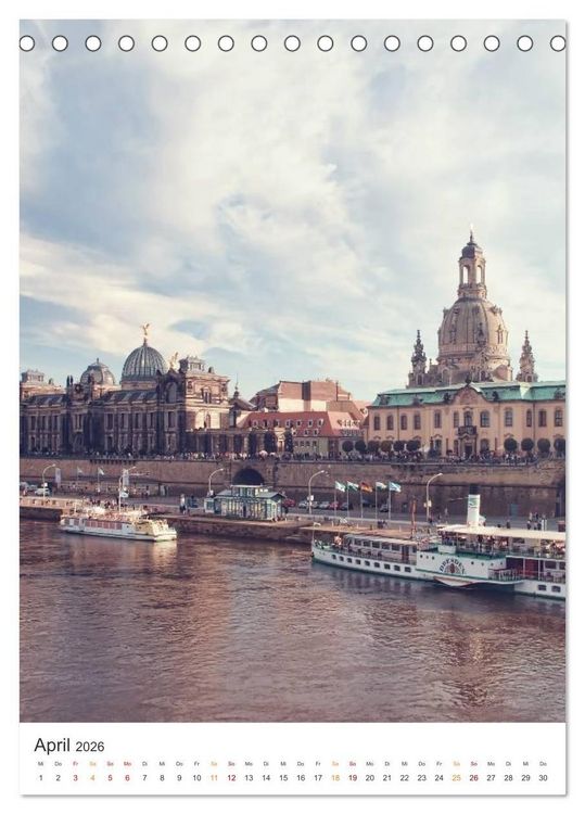 Produktbild: Highlights in Dresden (Tischkalender 2026 DIN A5 hoch), CALVENDO Monatskalender