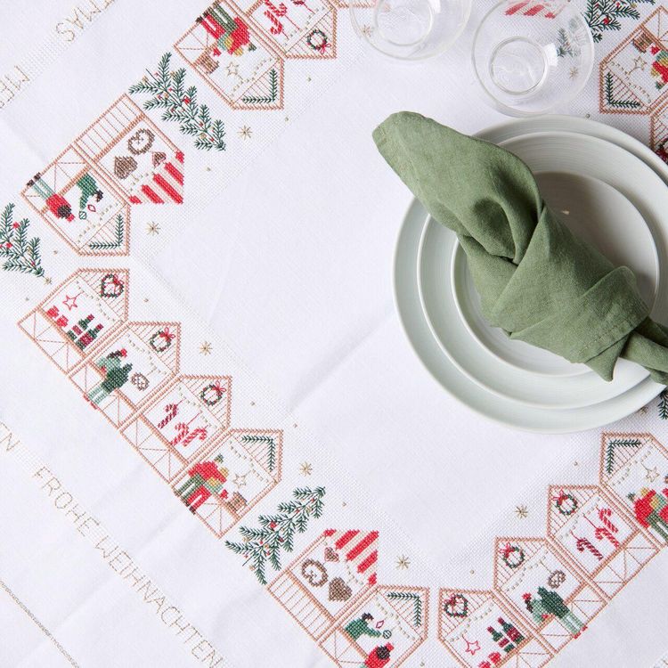 Produktbild: Stickpackung Gez&auml;hlter Kreuzstich, Decke Weihnachtsmarkt