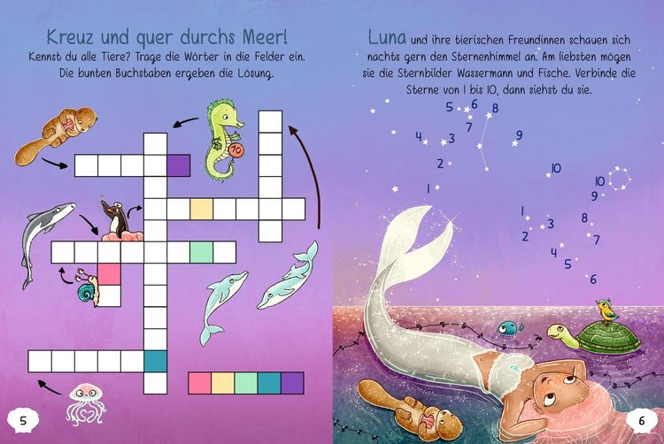 128 Teile Meerjungfrau Puzzle - Kinderpuzzle Ab 4 Jahren