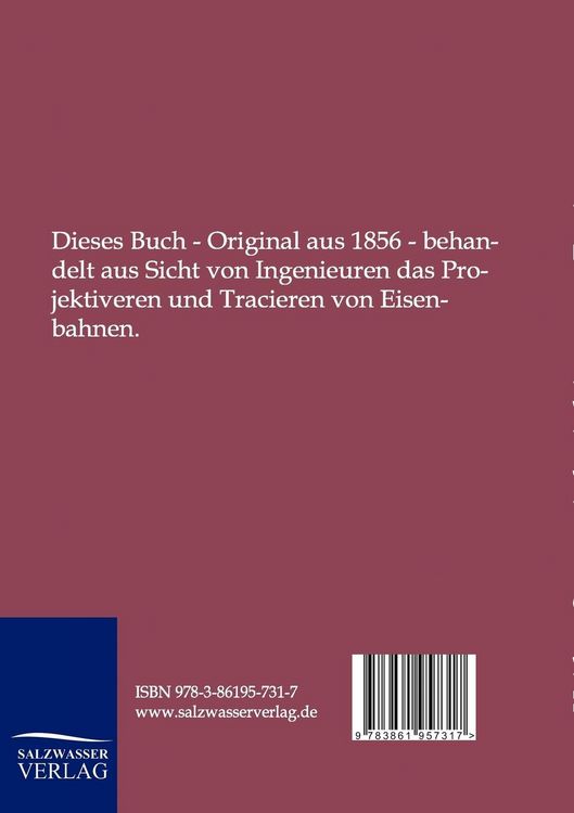 Produktbild: Systematische Anleitung zum Traciren und Project-Verfassen der Eisenbahnen