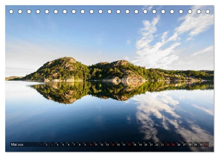 Produktbild: Norwegens S&uuml;den (Tischkalender 2026 DIN A5 quer), CALVENDO Monatskalender
