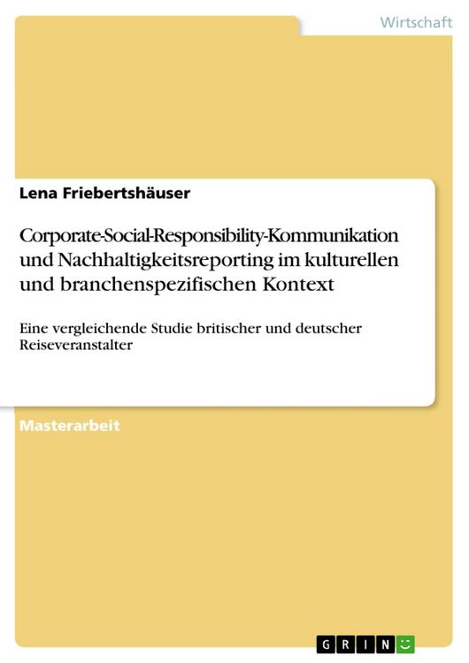 Produktbild: Corporate-Social-Responsibility-Kommunikation und Nachhaltigkeitsreporting im kulturellen und branchenspezifischen Kontext