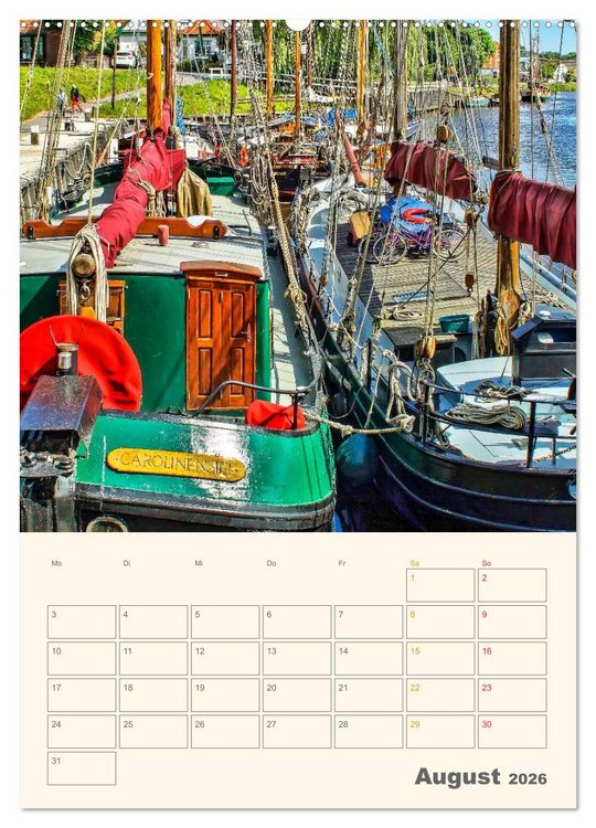 Produktbild: Ostfriesland - Carolinensiel, der Museumshafen (hochwertiger Premium Wandkalender 2026 DIN A2 hoch), Kunstdruck in Hochglanz