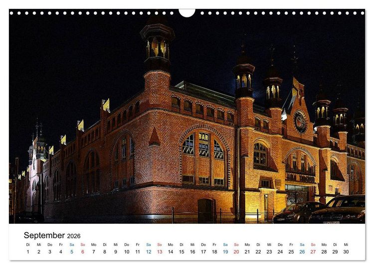 Produktbild: Das alte Danzig - Ein Stadtbummel am Abend (Wandkalender 2026 DIN A3 quer), CALVENDO Monatskalender