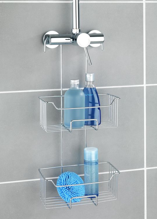 Produktbild: Thermostat-Dusch-Caddy Mod. Milo Edelstahl, 2 Etagen, Edelstahl rostfrei