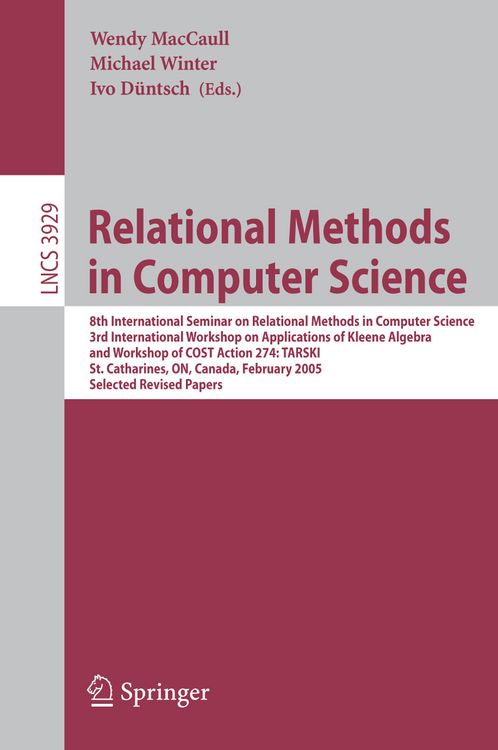 Produktbild: Relational Methods in Computer Science