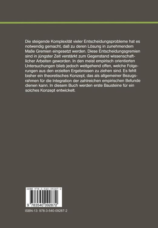 Produktbild: Der Einsatz von Entscheidungsgremien