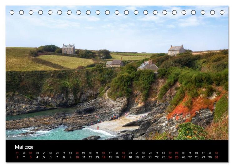 Produktbild: Cornwall (Tischkalender 2026 DIN A5 quer), CALVENDO Monatskalender