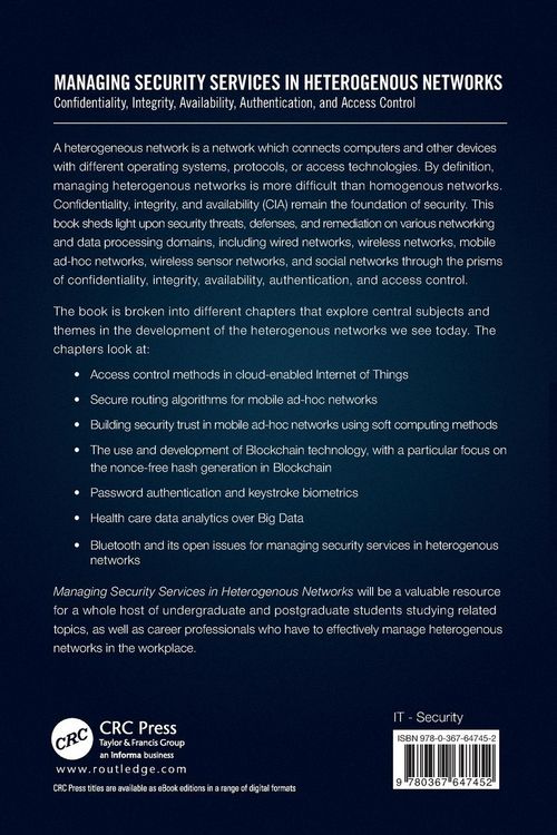 Produktbild: Managing Security Services in Heterogenous Networks