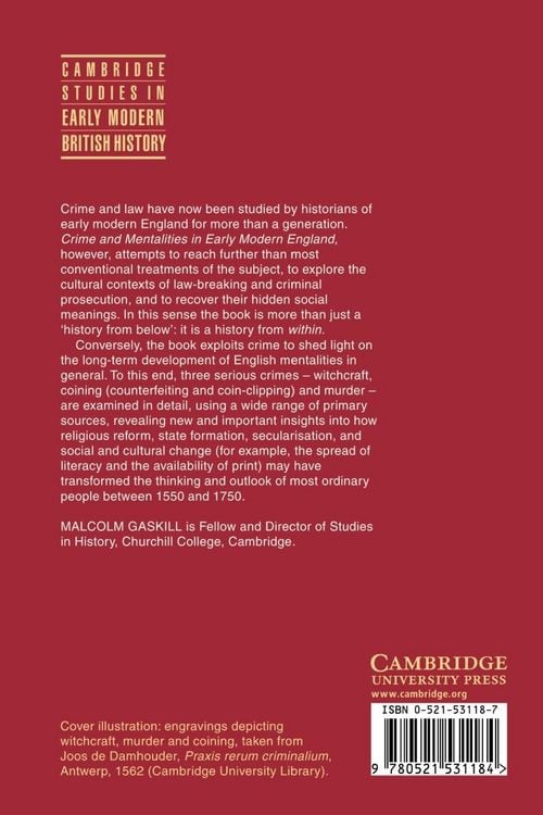 Produktbild: Crime and Mentalities in Early Modern England