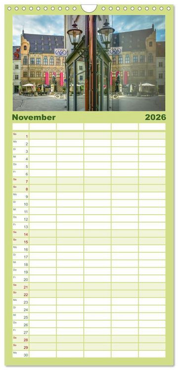 Produktbild: Familienplaner 2026 - Romantisches Augsburg mit 5 Spalten (Wandkalender, 21 x 45 cm) CALVENDO