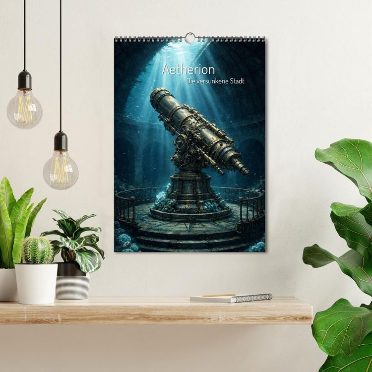 Produktbild: Aetherion &ndash; Die versunkene Stadt (Wandkalender 2027 DIN A3 hoch), CALVENDO Monatskalender