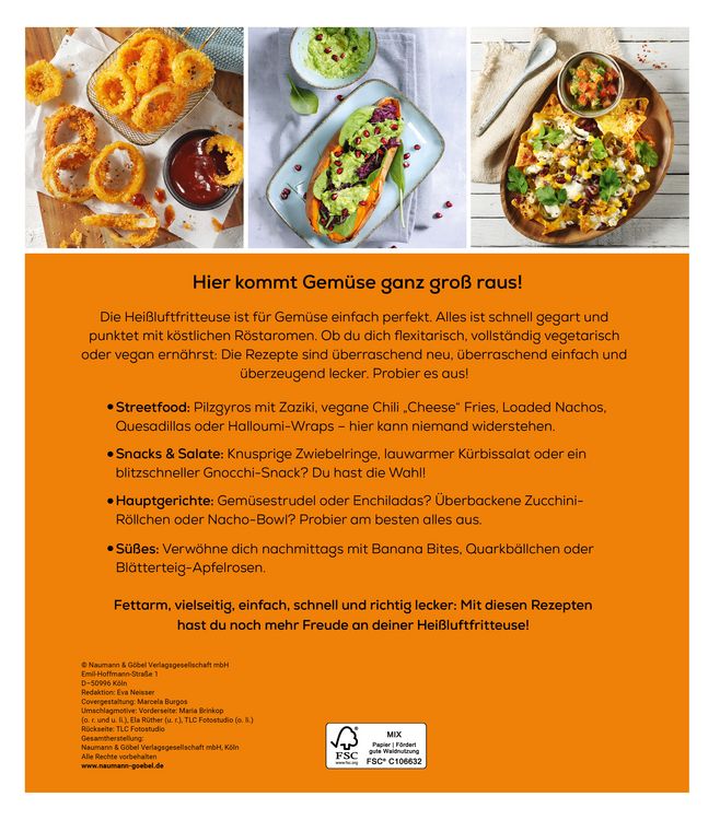 Produktbild: Hei&szlig;luftfritteuse vegetetarisch und vegan