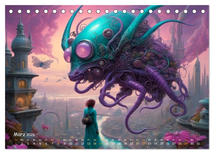 Produktbild: unm&ouml;gliche Traumwelten (Tischkalender 2026 DIN A5 quer), CALVENDO Monatskalender