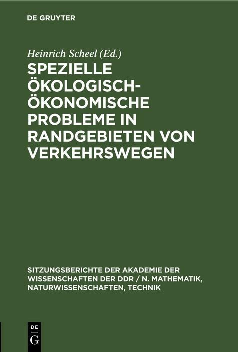 Produktbild: Spezielle &ouml;kologisch-&ouml;konomische Probleme in Randgebieten von Verkehrswegen