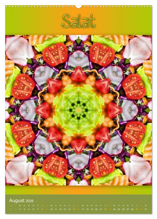 Produktbild: Kulinarische Mandalas (Wandkalender 2026 DIN A2 hoch), CALVENDO Monatskalender