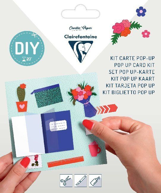 Produktbild: Set POP-UP, Doppelkarte 135 x 135 mm + Umschlag 140 x 140 mm - Aufmunterung