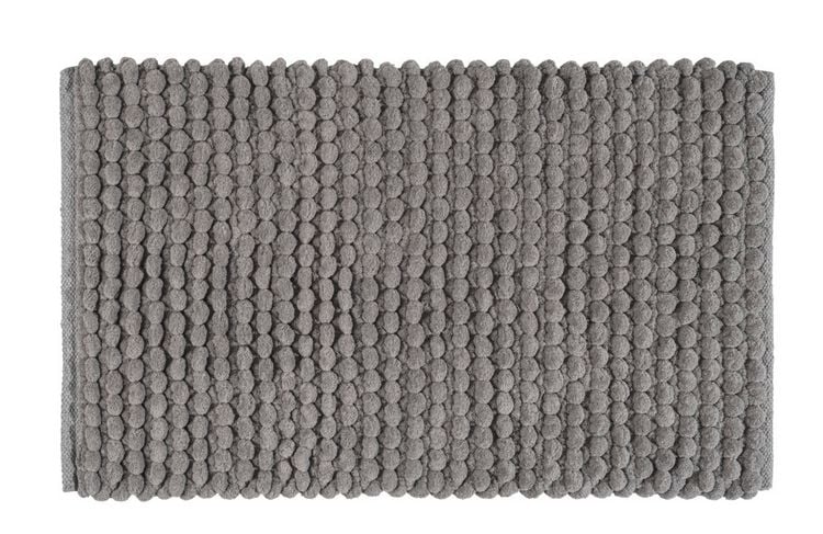 Produktbild: Badteppich Mod. Solivo, grau, Polyester/Baumwolle, 50x80 cm, rutschfest, für Fußbodenheizung