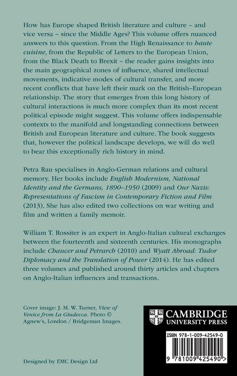 Produktbild: Europe in British Literature and Culture