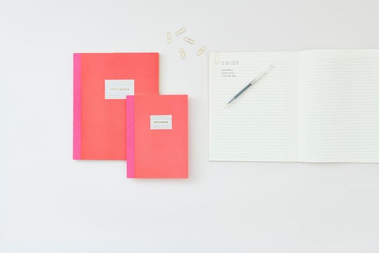 Produktbild: Notizbuch S, Neonrot, 80 Seiten, 100 g/m&sup2;