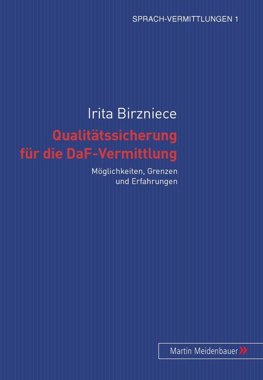 Produktbild: Qualitaetssicherung fuer die DaF-Vermittlung