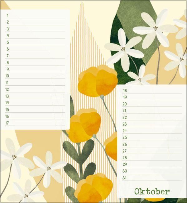 Produktbild: Geburtstagskalender Bloom