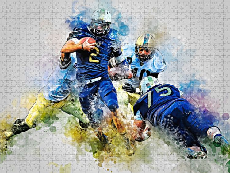 Produktbild: CALVENDO Puzzle American Football extrem 1000 Teile Lege-Gr&ouml;&szlig;e 64 x 48 cm Foto-Puzzle Bild von Peter Roder