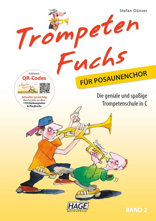 Produktbild: Trompeten Fuchs f&uuml;r Posaunenchor, Band 2 mit QR-Codes