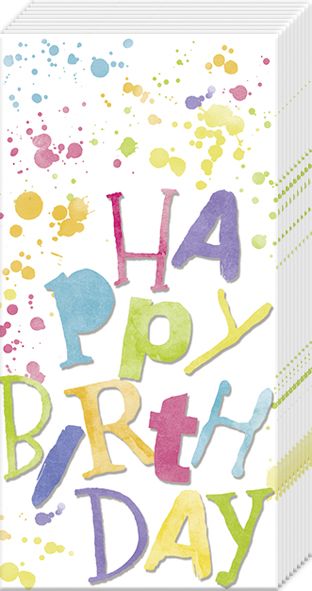 Produktbild: Papiertaschentuch "Birthday Splashes"