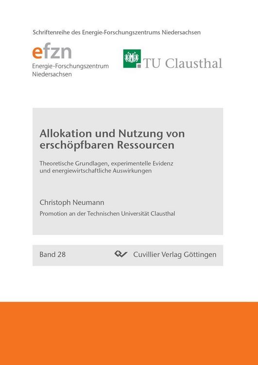 Produktbild: Allokation und Nutzung von ersch&ouml;pfbaren Ressourcen
