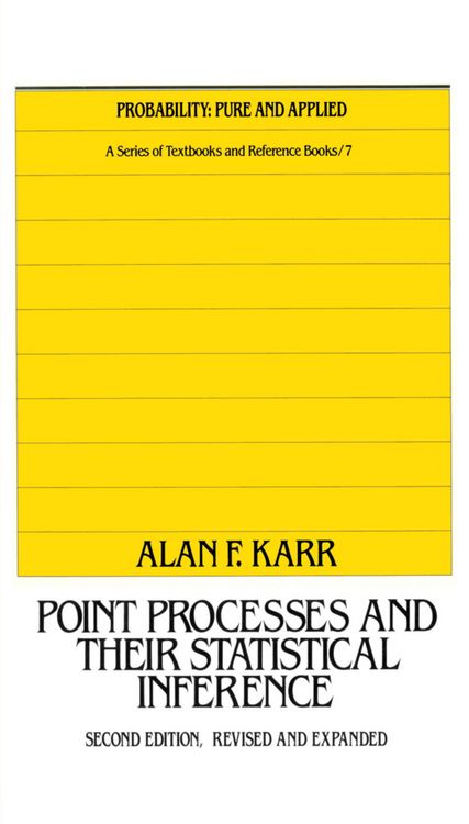 Produktbild: Karr, A: Point Processes and Their Statistical Inference