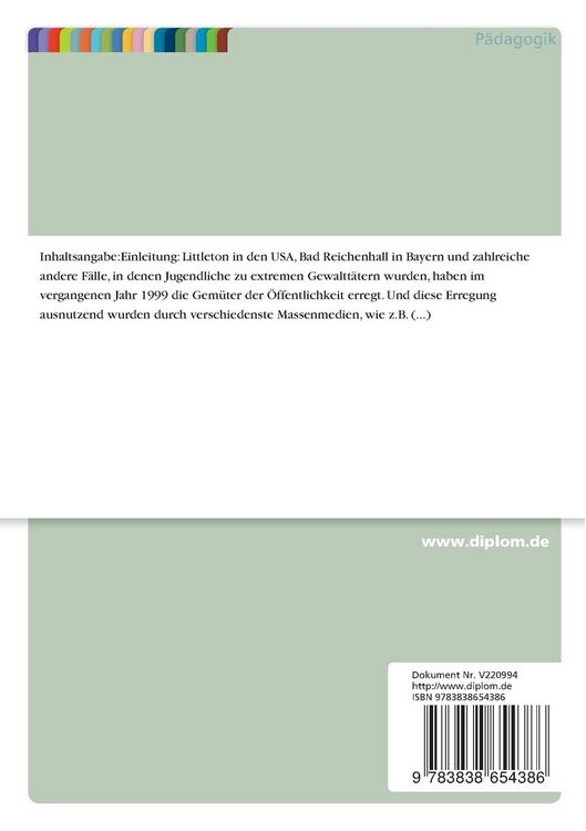 Produktbild: Computerspiele und Jugendgewalt