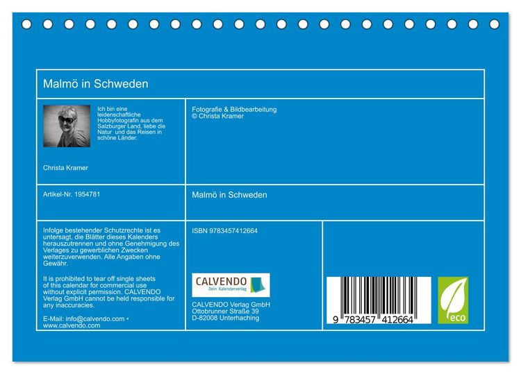 Produktbild: Malm&ouml; in Schweden (Tischkalender 2026 DIN A5 quer), CALVENDO Monatskalender