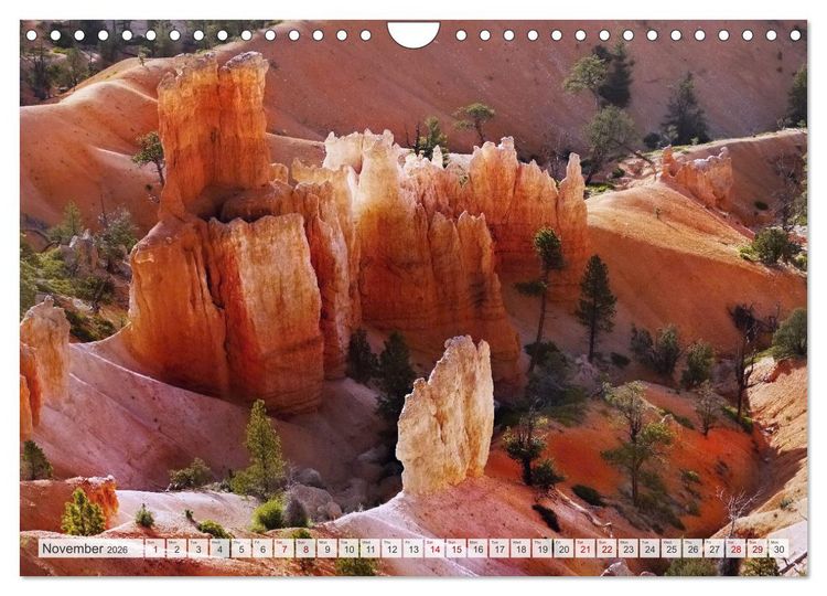 Produktbild: Bryce Canyon, Sunrise and Sunset points (Wall Calendar 2026 DIN A4 landscape), CALVENDO 12 Month Wall Calendar